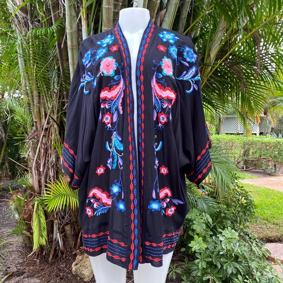 Curations Black Embroidered Open Cardigan XS/S - Picture 2 of 10